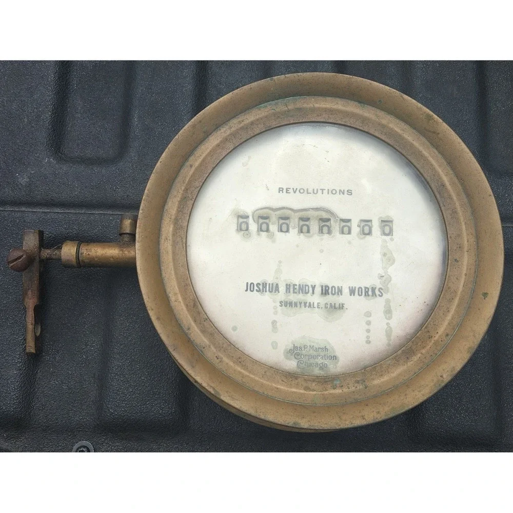 Vintage Brass Revaluation Steam Counter for Steam Engines Made In USA